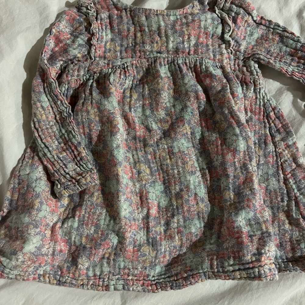 Angel Dear Floral Long Sleeve Top in Pink & Mint